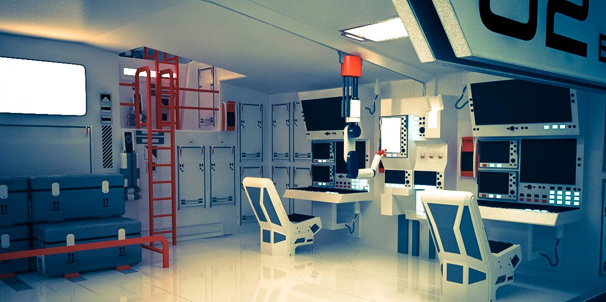 Sci-Fi Interior - High Poly